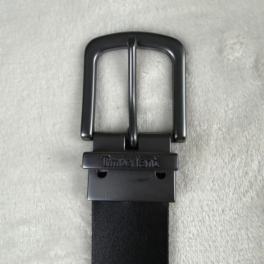 Timberland‎ Reversible Belt Mens Black Brown Leather Gunmetal Swivel Buckle